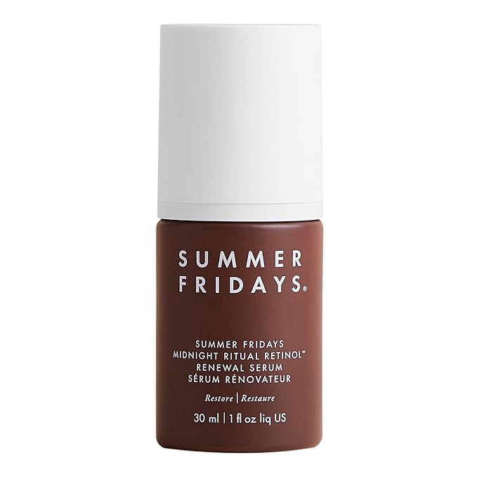 Summer Fridays Midnight Ritual Retinol Serum - Renewal Anti Aging Serum for Face, Fine Lines & Discoloration - Enriched with Jojoba Oil, Hyaluronic Acid & Niacinamide to Renew Skin's Appearance (1 oz)