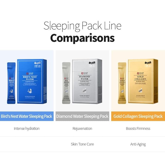 [K Beauty Snp] Overnight Diamond Night Cream | Travel Size Individual Packaging | Hydrating and Moisturizing for All Skin Types | Korean Face Skincare | Overnight Travel Facial Skin Care | 20 Pack