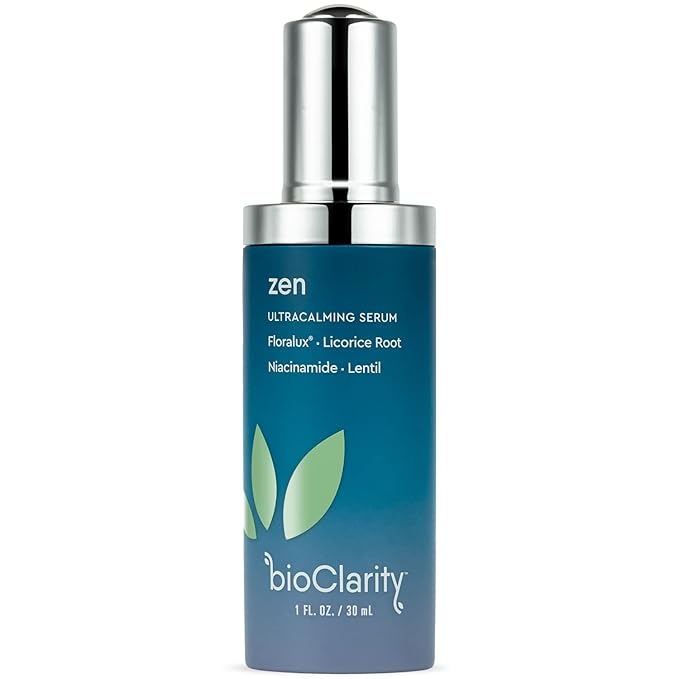 BioClarity Zen Ultra-Calming Serum | Ultracalming Serum for Redness-Prone Skin | 100% Vegan | Calm, Soothe, and Soften Face | Contains Floralux Naturally made from Chlorophyll | 1 fl. oz.