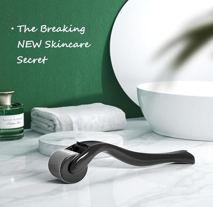 Derma Roller Beard Roller Microneedling Micro Needles Skin Face Roller 540 Stainless Steel for Hair Beard Facial Skin Face 540 Home Use with Storage Case