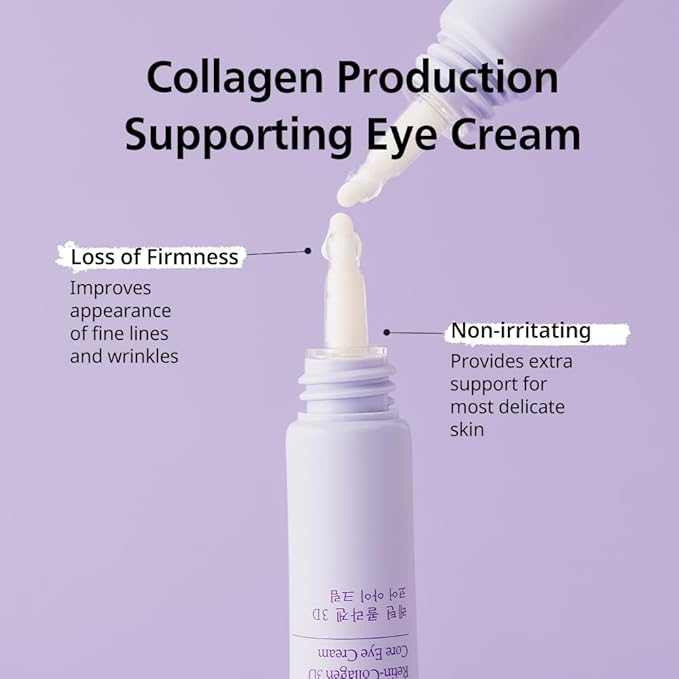 Retin-Collagen 3D Core Eye Cream – Anti-Aging Eye Cream with Bakuchiol & 7 Collagens, Firms & Hydrates Delicate Areas, Lightweight & Non-Irritating, For All Skin Types, 0.51 fl.oz.
