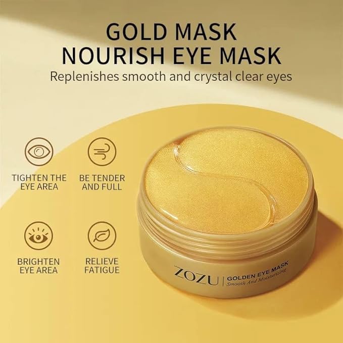 Green Cosmos. 24k Under Eye Patches - 30 Pairs - Under Eye Mask for Eye Care,Hydrating Moisturizing Eye Mask Patch Under Eye Patches for Dark Circles and Puffiness (24K Gold)