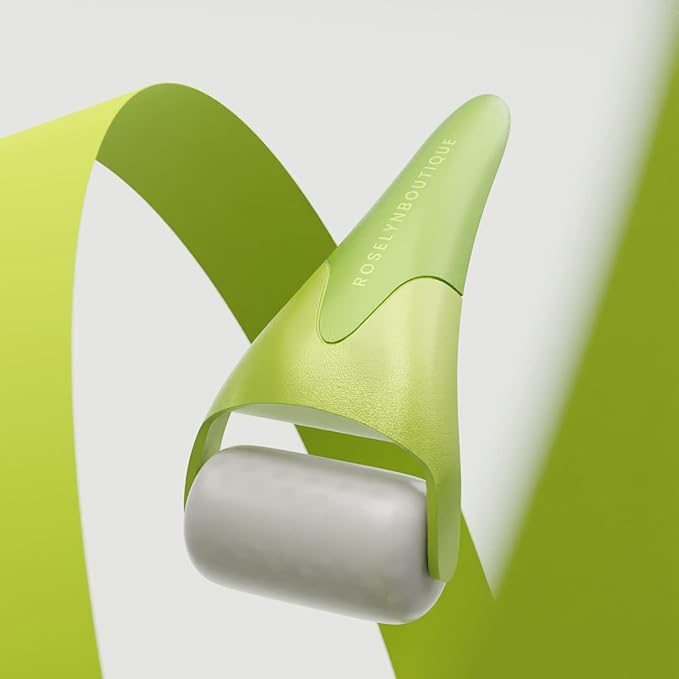 ROSELYNBOUTIQUE Ice Roller for Face Wrinkles Fine Lines Puffiness Stick Massager Facial Skin Care Tools Self Care Gifts for Men Women (Lime)