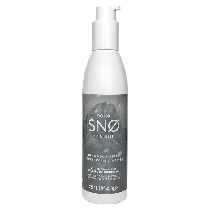 Geir Ness NORSK SNØ Hand & Body Cream - Dry Skin Lotion - Single Use Deep Moisturizer with Essential Oils
