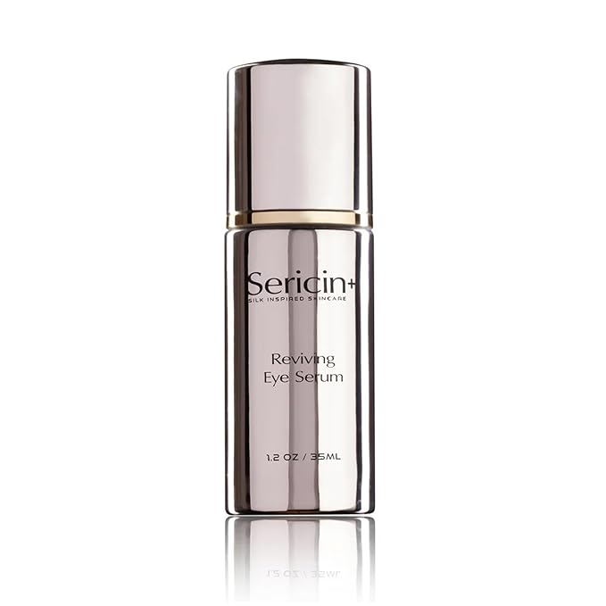 Sericin Reviving Eye Serum - Age Defying Eye Serums with Silk Protein to Smooth Fine Lines & Hydrate- Night Eyes Serums Reduces Puffiness & Fine Lines- Wrinkle Serum for Youthful Skin- 1.2 OZ