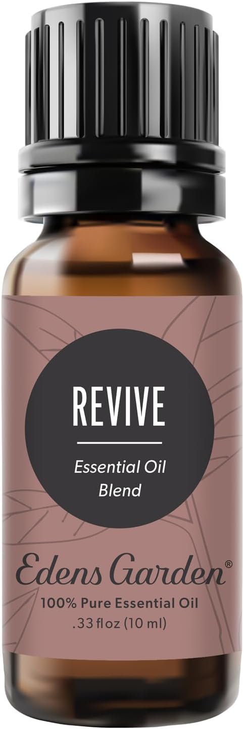 Edens Garden Revive Essential Oil Blend- 100% Pure Therapeutic Grade, Undiluted Aromatherapy Blend for Calm, Relaxation & Stress – Ideal for Uplifting Self-Care, Diffusers & Home, 10 ml (.33 fl oz)