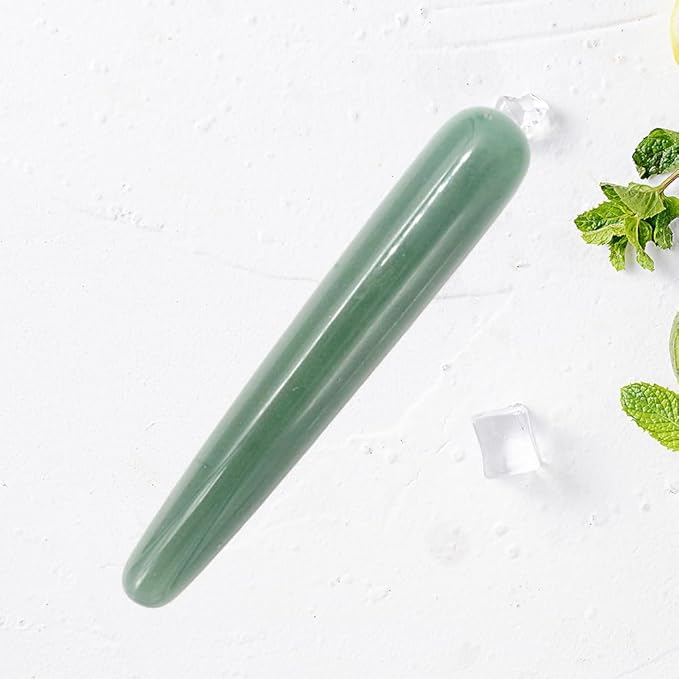SUPVOX Jade Massage Wand Anti Aging Facial Massager Crystal Massaging Scraping Tool for Face Puffiness Pain Relief