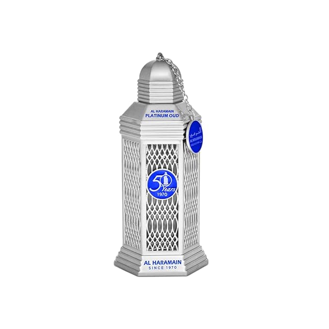 Al Haramain Platinum Oud - Perfume for Women and Men - Exquisite Amber Perfume - Exotic Burst of Cardamom, Vetiver, and Tonka Bean - 3.4 oz EDP Spray