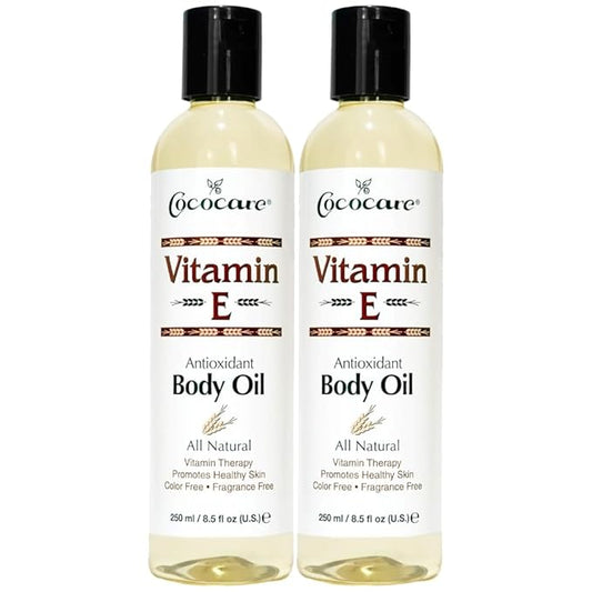 Cococare Natural Vitamin E Antioxidant Body Oil - Vitamin Therapy for All Skin Types - 8.5 fl oz - Pack of 2