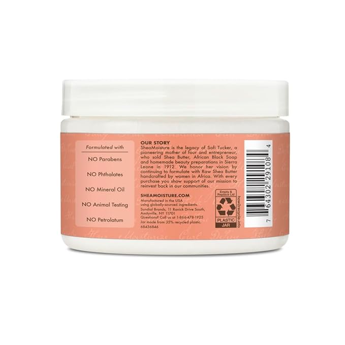 SheaMoisture Hair Mask Coconut & Hibiscus for Dry Curls Hair Mask with Shea Butter 11.5 oz