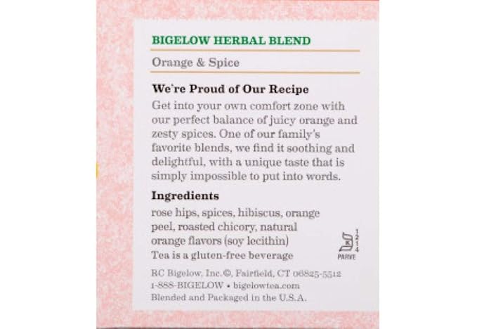Bigelow Tea Orange and Spice Tea, 20 ct (Pack of 2)