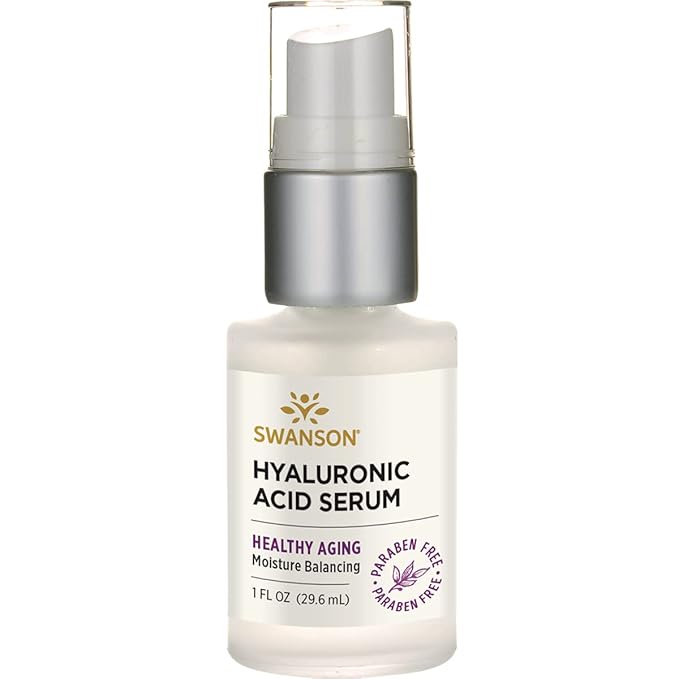 Swanson Hyaluronic Acid Serum - 1 fl Ounce (29.6 ml) - Moisturizing Serum for Skin Hydration and Youthful Appearance