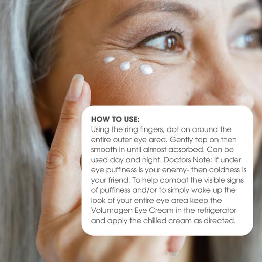 Consult Beaute Volumagen - Collagen Eye Cream - Hydrating - Plumping - Targets Deep Under Eye Hollows - Visibly Smoothen Lines & Wrinkles - Micronized Hyaluronic Acid - Caffeine - 0.5 oz