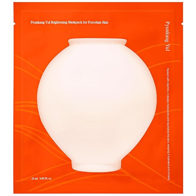 Pyunkang Yul Radiance Vita Facial Mask Pack, Blemish Care with Pure Vitamin C, Improves Skin Firmness and Radiance, Adherence Gel Sheet, Vegan, Zero Irritation, Korean Skincare (10pcs)