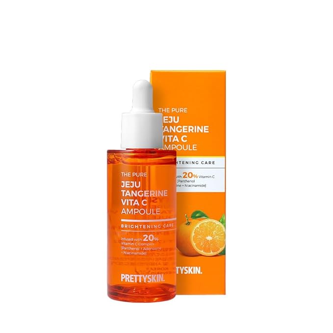 Jeju Tangerine Vitamin C Ampoule 1.75 fl oz. | 11 Vitamin Complex + Panthenol + Niacinamide + Adenosine | Hydrating & Soothing Korean Facial Serum for Sensitive Skin