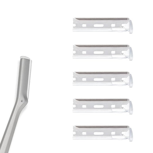 Facial Razor Replacement Blades Be suitable for Twee zerman Stainless steel blade 5 Count (Pack of 1)