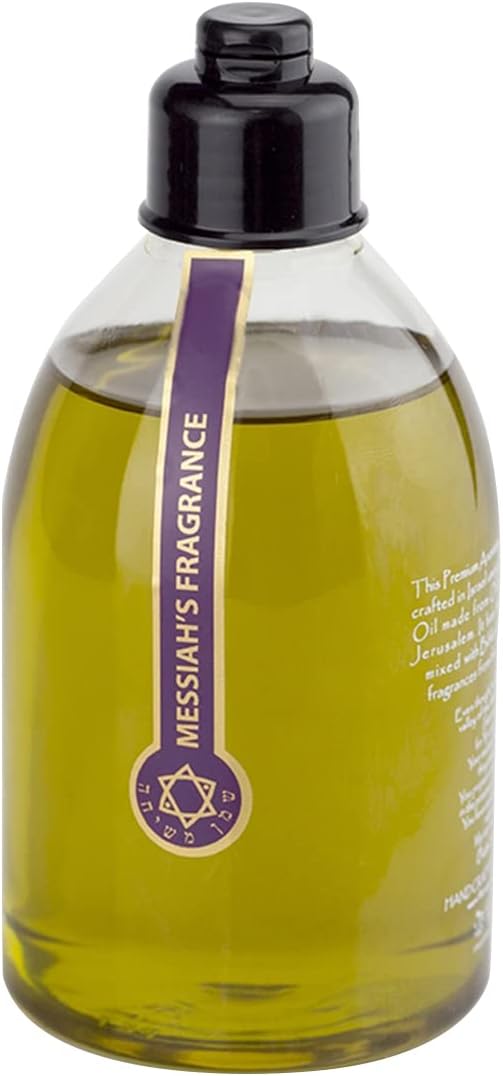Premium Anointing Oil from The Holy Land 'Messiah's Fragrance' - Made in Israel with Extra Virgin Olive Oil, Myrrh, Aloes & Cassia -Bible Scents for a Glad Heart - Natural Perfumed Oil - 8.45 Fl Oz