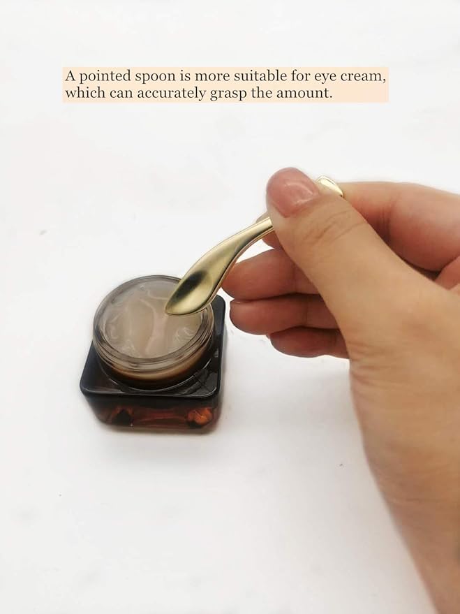 3Pcs Metal Makeup Spatula Mini Spoon and Eye Cream Massage Sticks Beauty Scoop for Facial Cosmetic Face Cream