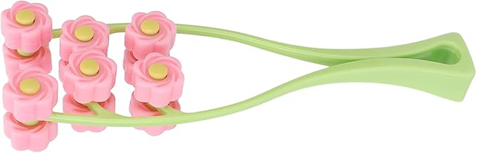 Face Massager Roller, Flower Design V Shaped Face Massager Melon Seed Face Massager for Arms for Face Pink