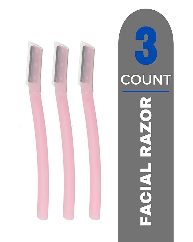 GENDA Razors for Women, Dermaplane Razor, Eyebrow Razors, Peach Fuzz Remover, Dermaplaning Tool for Face Skin Care (Pack of 3)