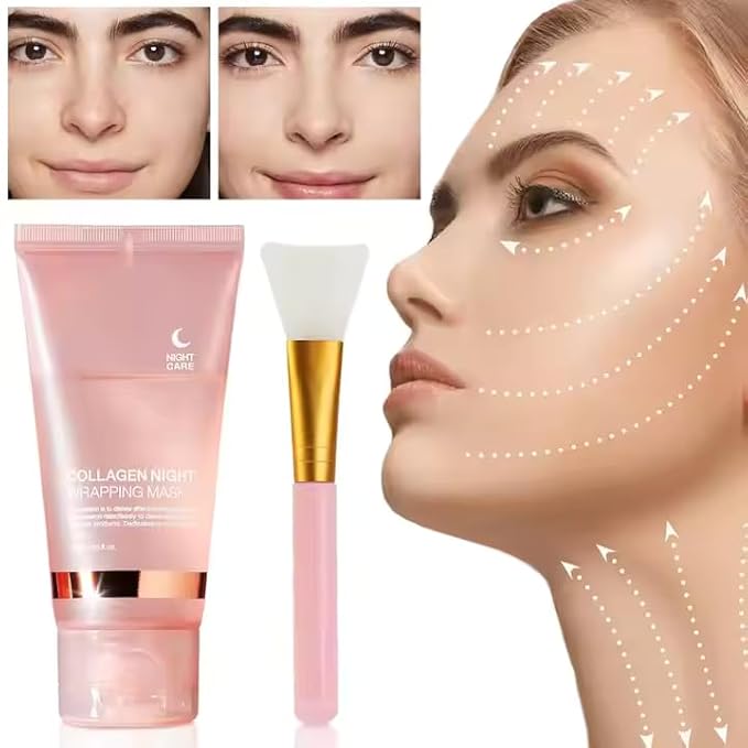 Wholesale Hydrolyzed Collagen Overnight Wrapping Peel Off Facial Peel-off Face Mask (Glow Mask)