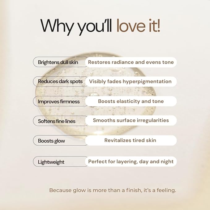 Youth Essence Brightening Face Serum — Even Skin Tone, Plumping & Anti-Aging — Hyaluronic Acid + Kudzu & Centella Asiatica — Radiant, Glow-Boosting Formula. Dermatologically Tested.