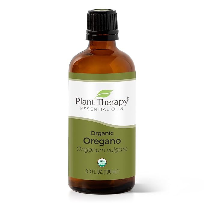 Plant Therapy Organic Oregano Essential Oil 100% Pure, USDA Certified Organic, Undiluted, Natural Aromatherapy, Therapeutic Grade 100 mL (3.3 oz)