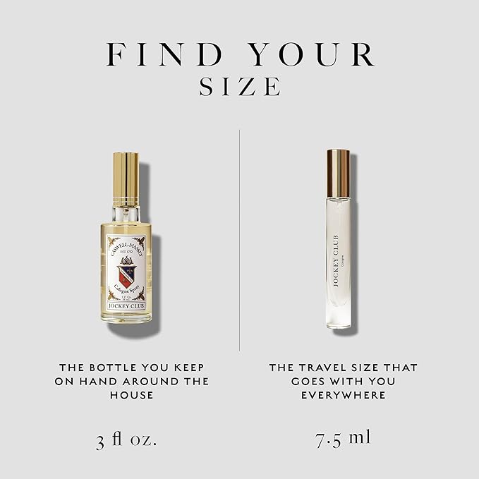 Caswell-Massey Jockey Club Gold Cap Cologne, Men’s Cologne with a Masculine Citrus Amber Blend, 3 Fl Oz