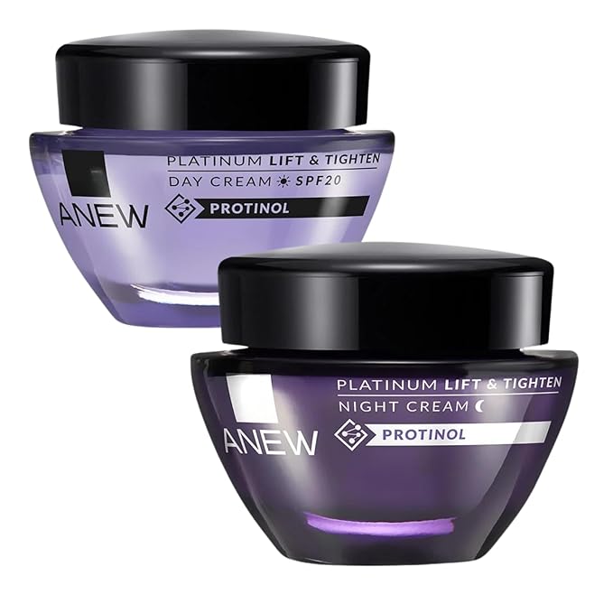 Anew Platinum Day Cream & Night Cream Anti-Aging Skin Care (Ideal for age 50+) Set of 2