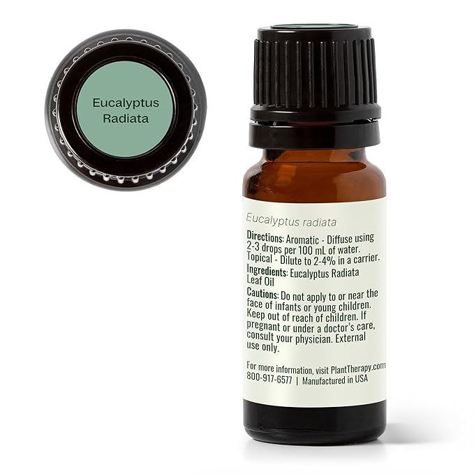 Plant Therapy Eucalyptus Radiata Essential Oil 10 mL (1/3 oz) 100% Pure, Undiluted, Therapeutic Grade