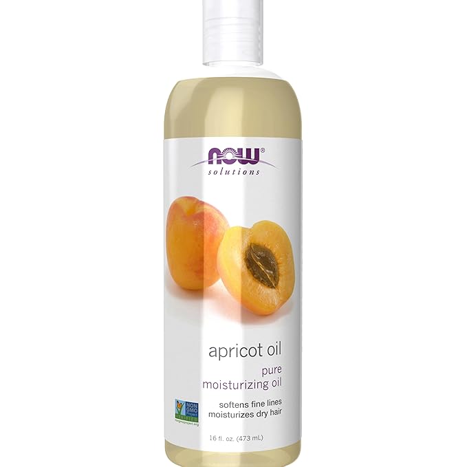 NOW Foods Solutions, Apricot Kernel Oil, Hair Moisturizer, Rejuvenating Skin Oil, Softens Fine Lines, 16-Ounce