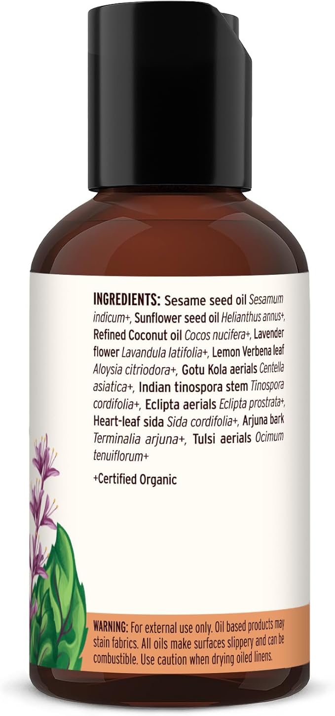 Banyan Botanicals Daily Massage Oil – Organic Ayurvedic Massage Oil – Balancing and Grounding Massage Oil with Organic Ashwagandha & Organic Shatavari – 2 oz – Non GMO Sustainably Sourced Abhyanga Oil