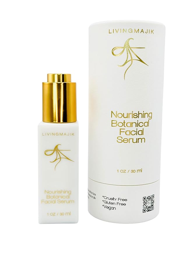 Nourishing Botanical Facial Serum | 1 oz | Anti-Aging Formula for Glowing Skin with Natural Ingredients, Antioxidants & Essential Nutrients | Vegan & Cruelty-Free