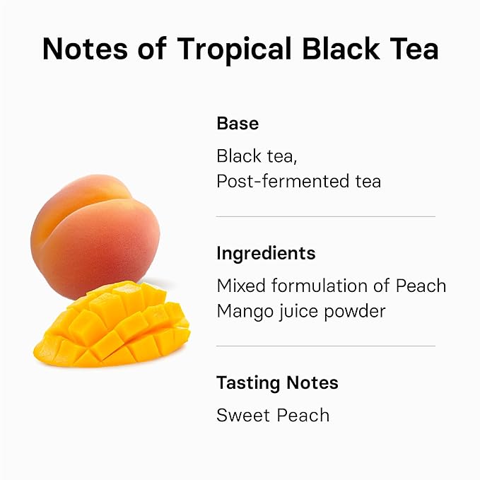 OSULLOC Tropical Black Tea (Tropical Mango & Peach Flavor), Fruit tea Blend, Premium Teabags from Jeju Island, 20 count, 1.06 oz, 30g