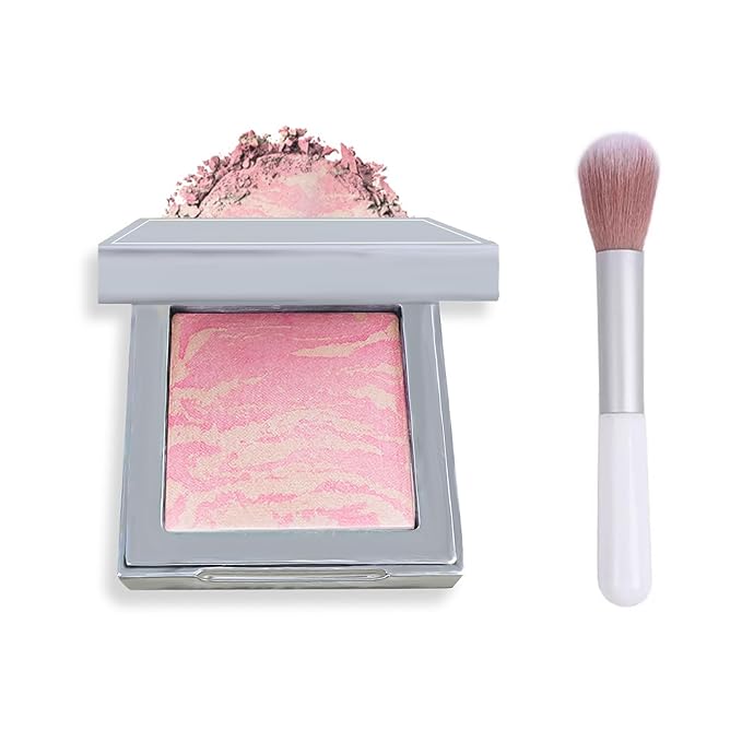 Face Blush Foundation Natural Brightening Silky Moisturizing Sodium Hyaluronate Bakery Crafted Glittering Powder