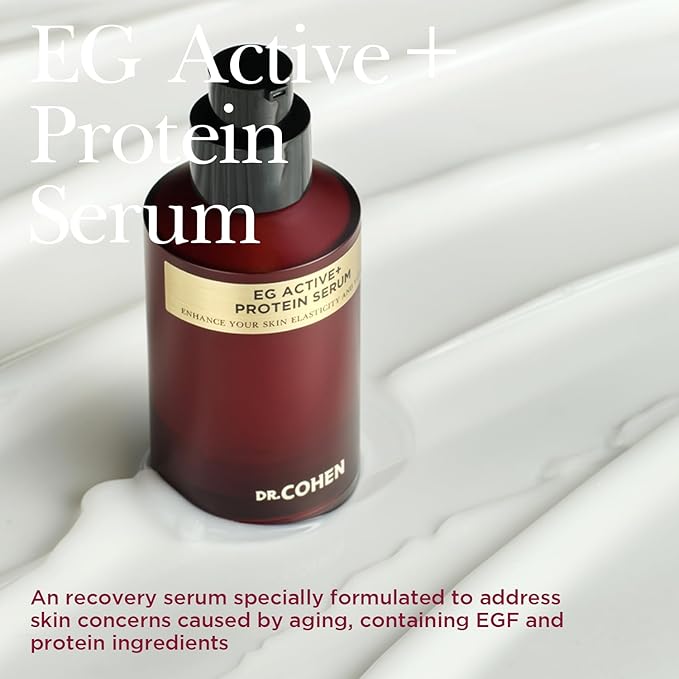 EG ACTIVE Serum Nano EGF & Egg Protein Infused Hydrating, Smoothing Facial Serum 1.01 fl oz Made in Korea