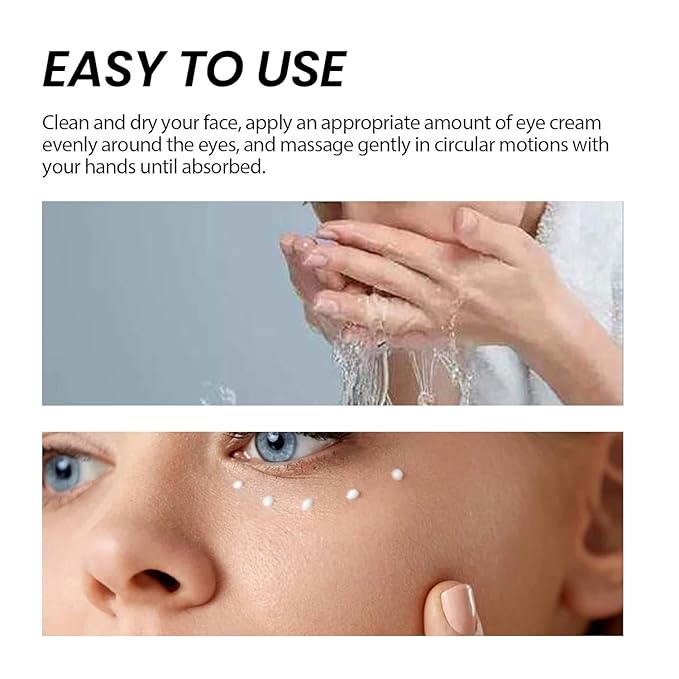 Instant Firm Eye Tightener, Instant Eye Firm Tightening Cream, Tightener Cream for Under eye Bags, Dark Circles, Puffiness, Delicate Skin - 1PC