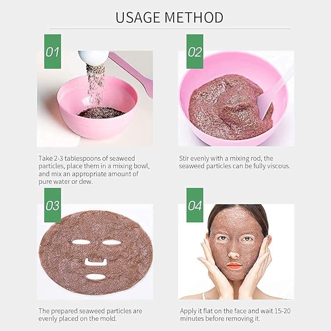 YYQ Seaweed Acne Mask Powder Natural Care Facial Treatments 250g