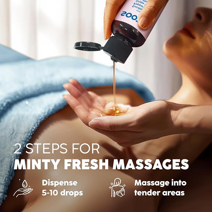 Kukka Soothe Massage Oil for Massage - 3.38 Fl Oz - 100% Pure Natural, Warming for Women & Men with Eucalyptus, Peppermint, Grapeseed & Vitamin E