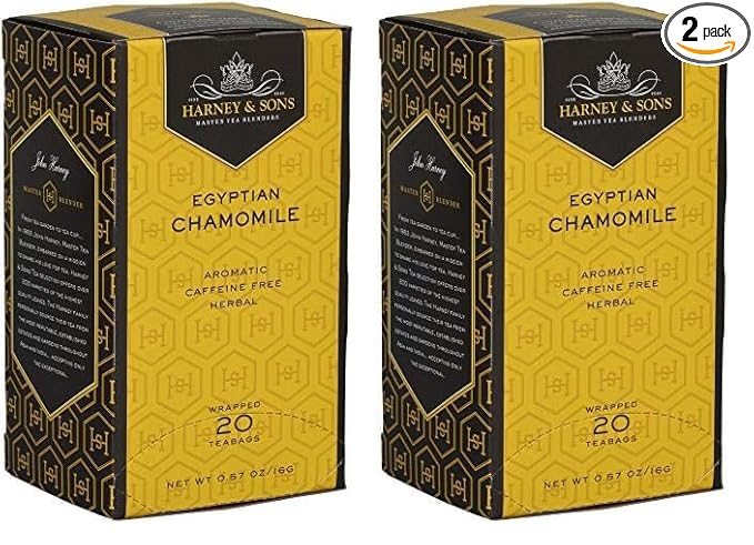 Harney & Sons Fine Teas Egyptian Chamomile - 20 Tea bags, 20 Count (Pack of 2)