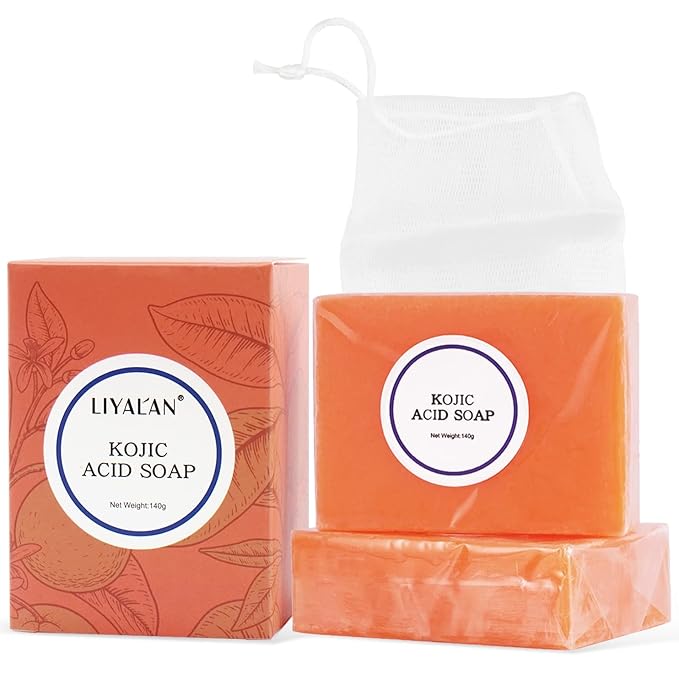 Hyaluronic Acid Eye Mask for Dark Circles and Eye Bags & Kojic Acid Soap Moisturizing Deep Cleansing for Face and Body