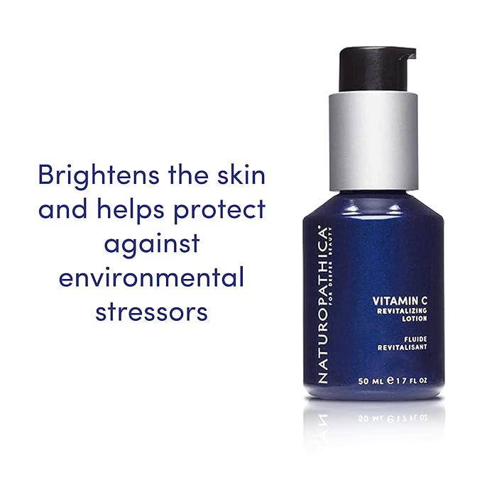 Naturopathica Vitamin C Revitalizing Lotion, Lightweight Daily Facial Moisturizer for All Skin Types, Hydrating Face Lotion for Men and Women, 1.69 fl oz