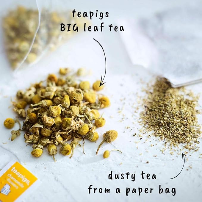 Teapigs Chamomile Herbal Tea Bags Made with Whole Flowers (1 Pack of 50 Teabags)