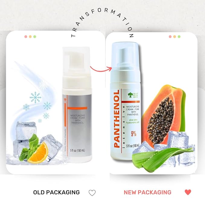 9% Panthenol Foam Spray, Vitamin B5 + Deep Moisturizing Hyaluronic Acid After Sun Care, After Tattoo Care, Hair Transplant & Baby Rash Relief, 5 Oz / 150 ml