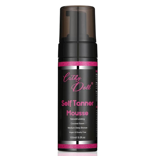 Cathy Doll Cruelty Free Sunless Tanning Mousse Natural Self Tanner Mousse Self Tanning Mousse For Fair Skin Body Face
