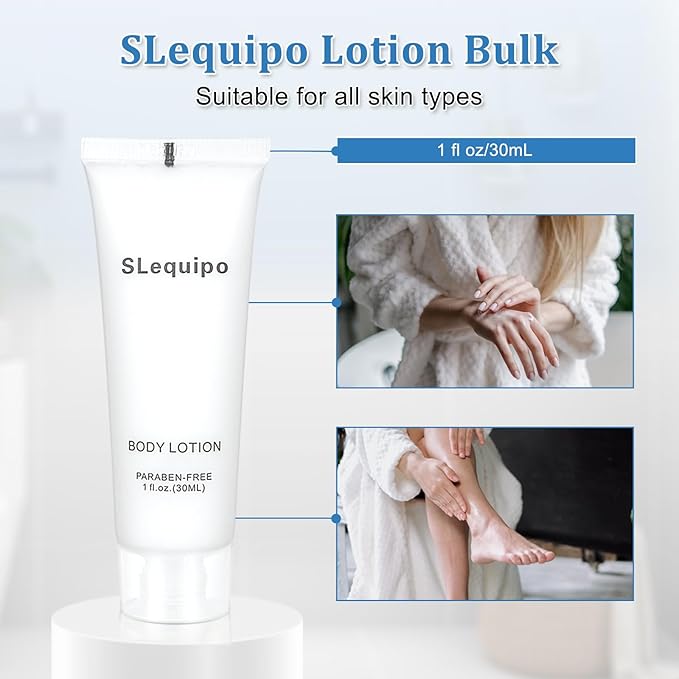 Travel Size Body Lotion Bulk (1 fl oz, 200 Pack), Refreshing Hotel Body Lotion, Mini and Small Size Body Lotion, Guest Hotel Toiletries in Bulk - Mini Body Lotion, Clear Container