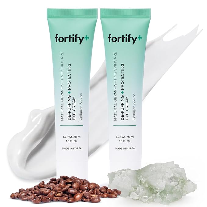 Fortify 9-in-1 Natural Skincare Eye Cream – 2 Pack Anti-Aging Under Eye Cream for Dark Circles, Puffiness & Bags Under Eyes – 30ML