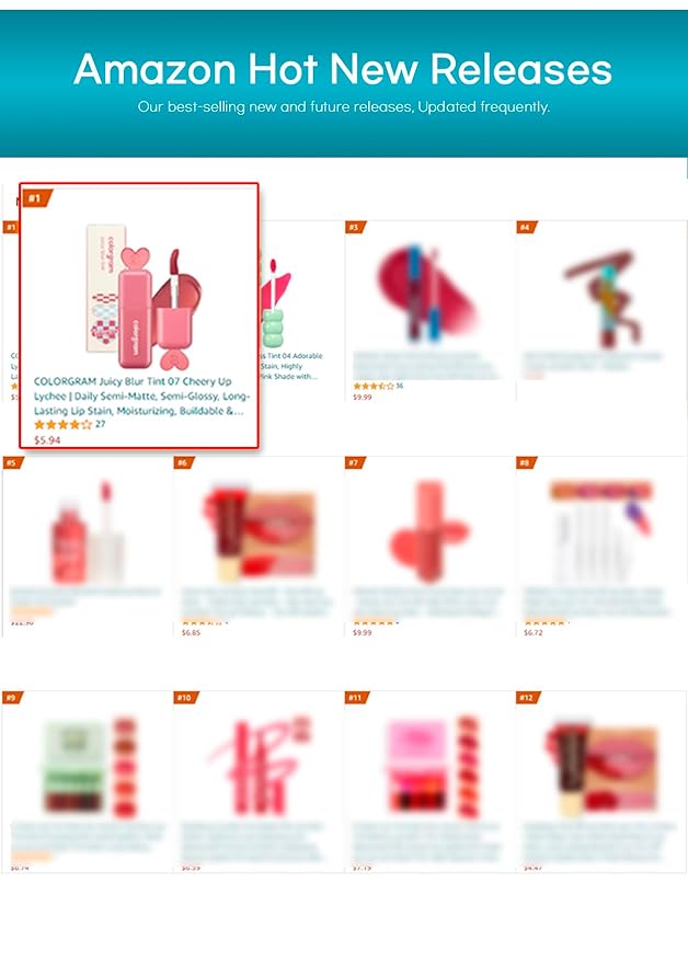 COLORGRAM Juicy Blur Tint 01 Coral Oz.)