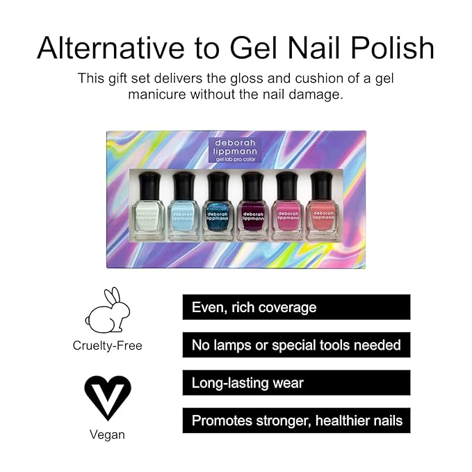 Deborah Lippmann Gel Lab Pro Nail Polish Set, Treatment Enriched Formula for Nail Health, Wear, and Shine, Vegan, No Animal Testing, 21 Free Formula