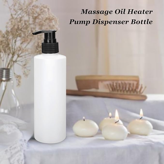 2PCS Massage Oil Dispenser, Reusable Bottles, Heater Pump and Replacement Accessories for Oil Warmer